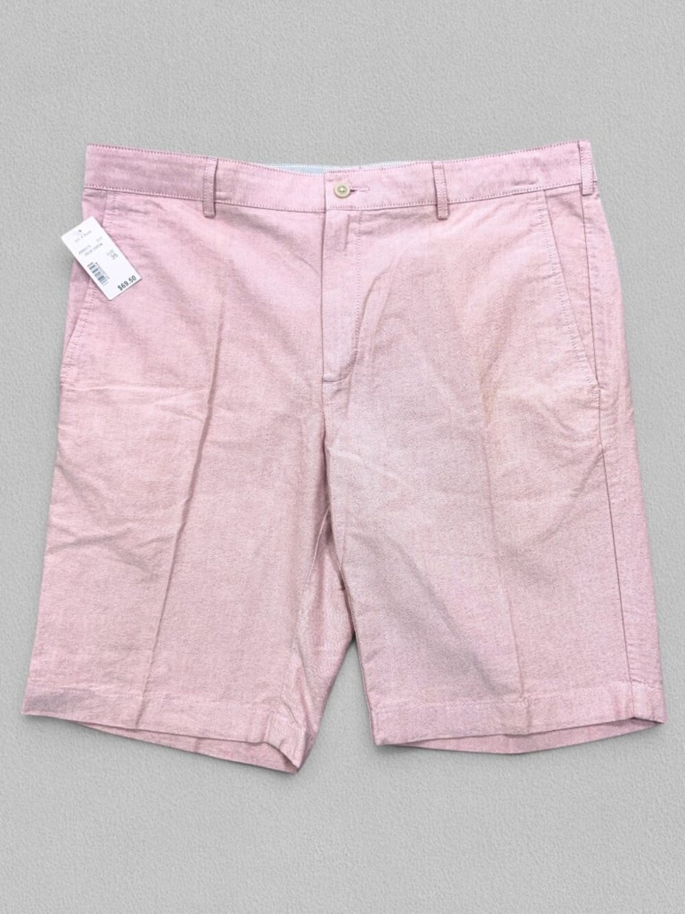 Jos A Bank Chino Shorts Men's 35 Pink 1905 Collection Cotton Flat Front NWT